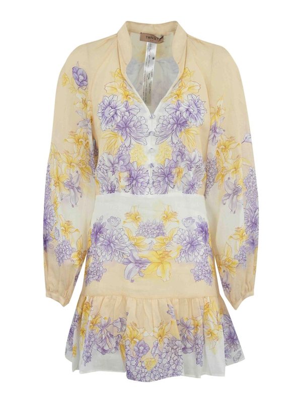Twinset Robe Au Genou - Violet