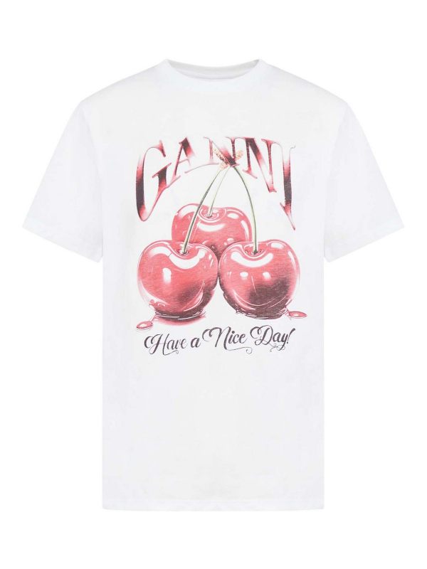 Ganni T-Shirt - Blanc