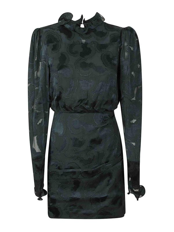 Saloni Robe Au Genou - Vert