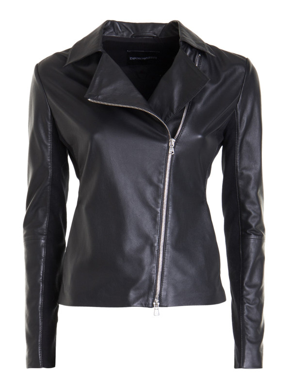 Emporio Armani Blouson En Cuir - Noir