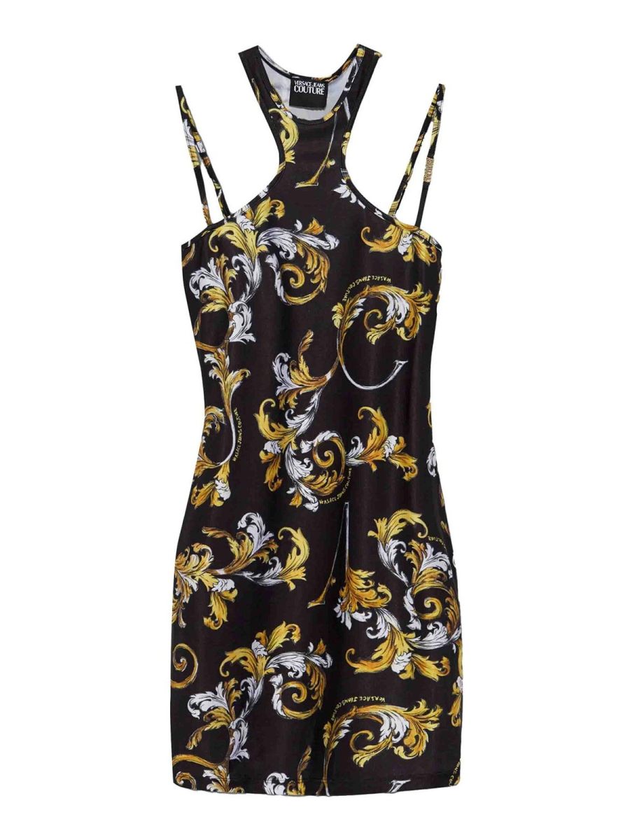Versace Jeans Robe Au Genou - Noir