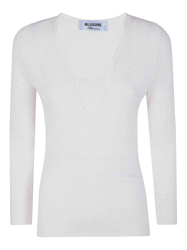 Blugirl Pull À Col V - Blanc