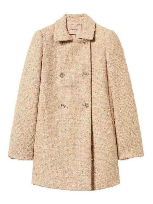 Twinset Manteau Court - Beige