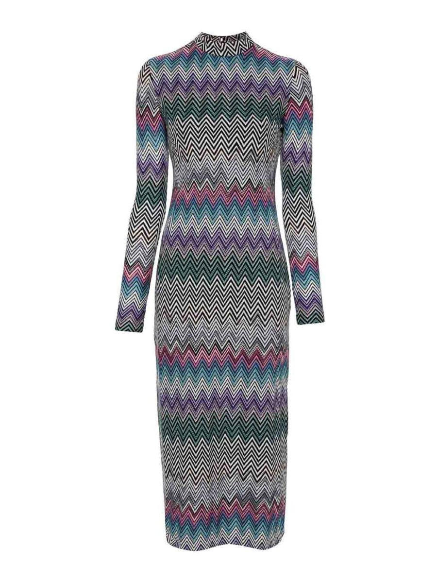 Missoni Robe Au Genou - Multicolore