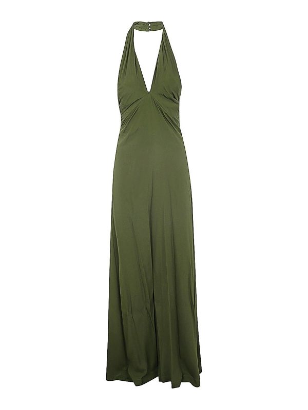 Semicouture Robe Au Genou - Vert