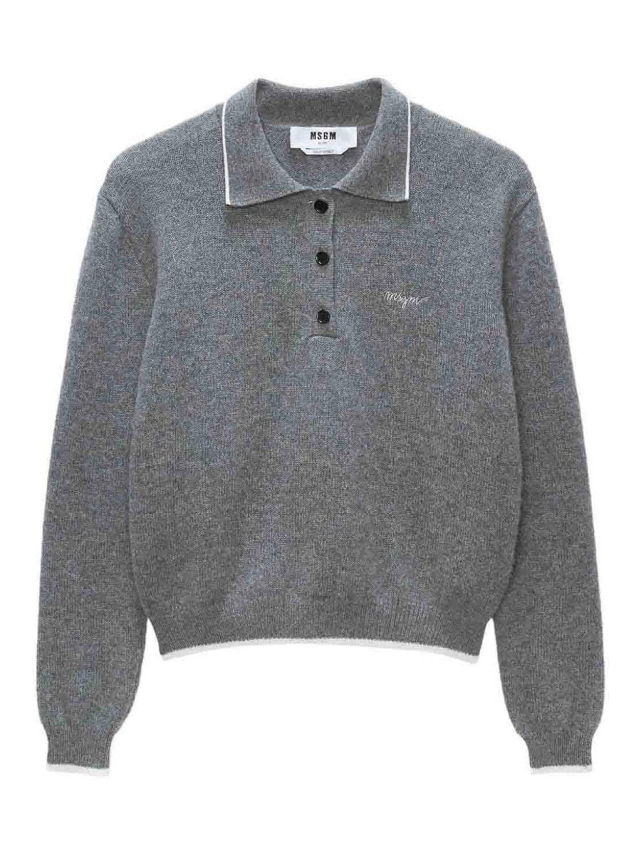 M. S.G. M. Pull Col Rond - Gris