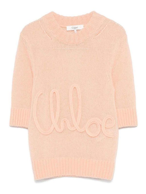Chloe' Pull Col Rond - Couleur Chair