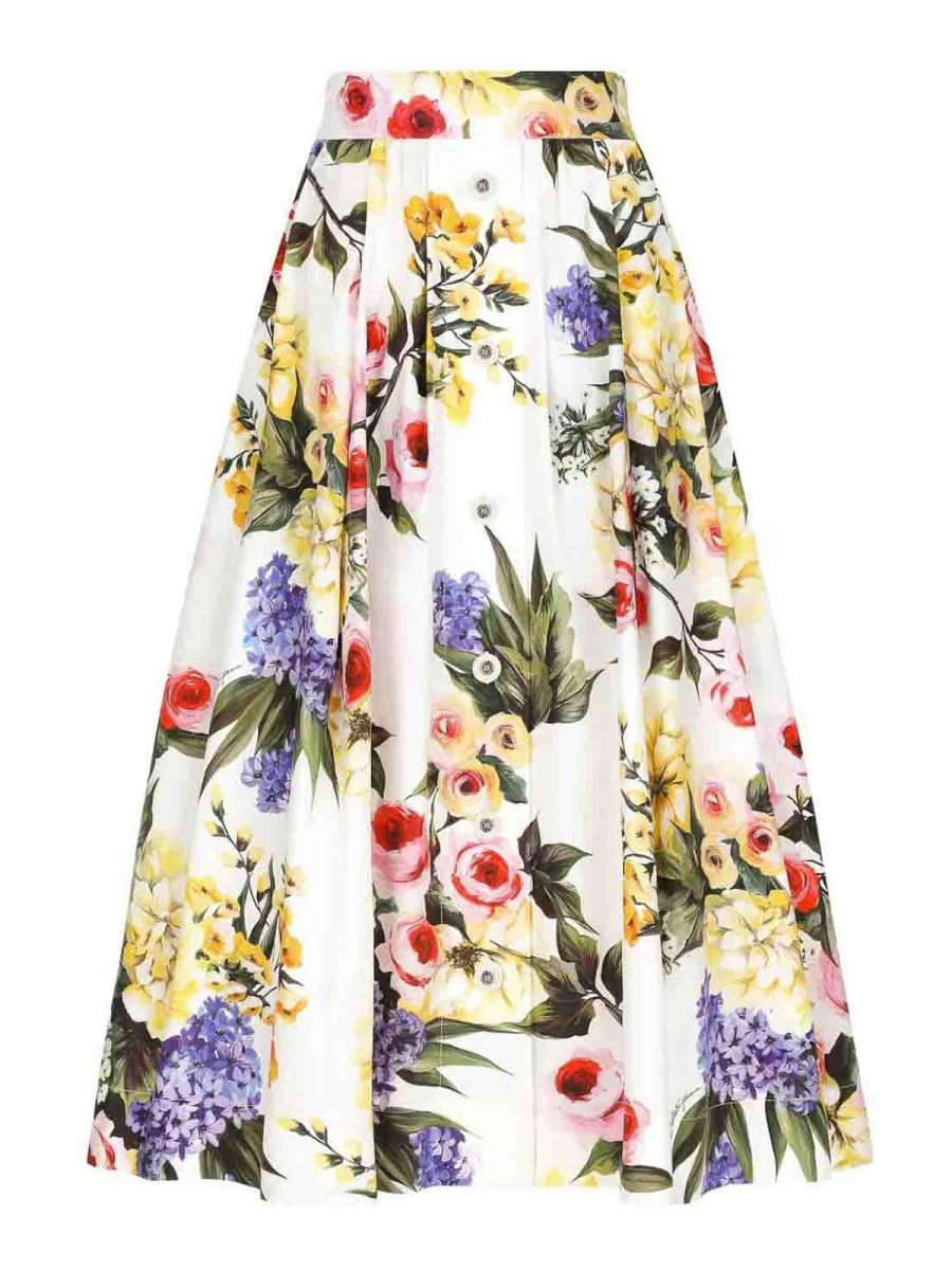Dolce & Gabbana Jupe Midi - Blanc