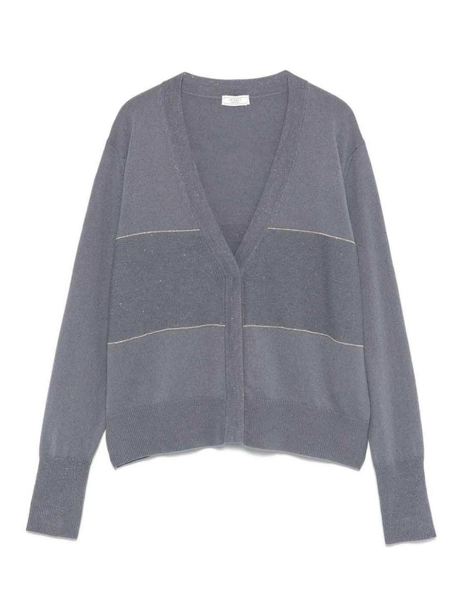 Peserico Pull Col Rond - Gris