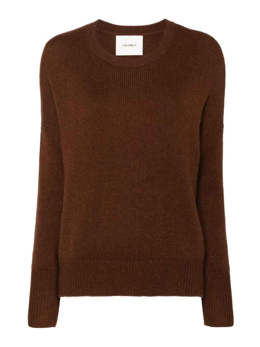 Lisa Yang Pull Col Rond - Marron