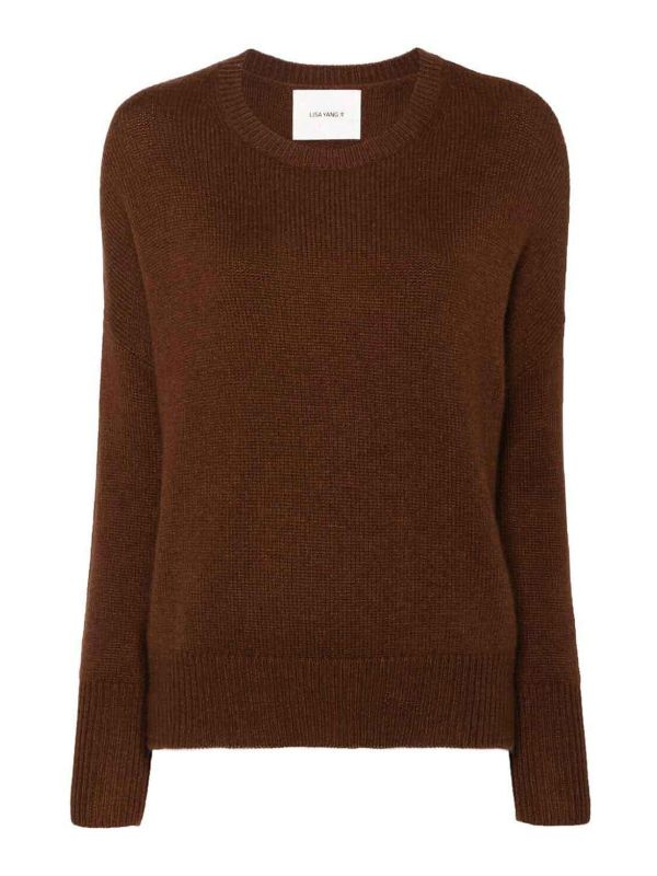 Lisa Yang Pull Col Rond - Marron