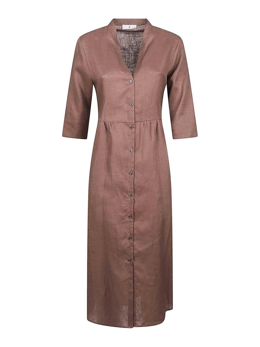 Whyci Robe Au Genou - Marron
