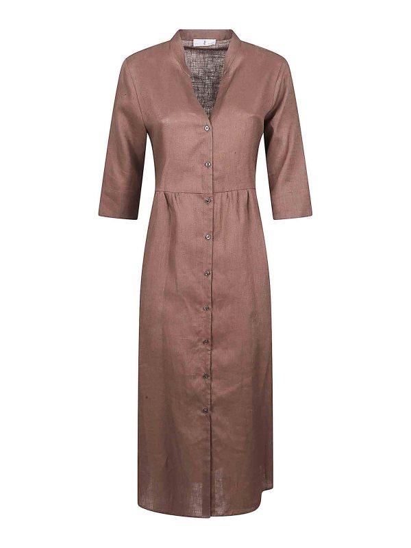 Whyci Robe Au Genou - Marron