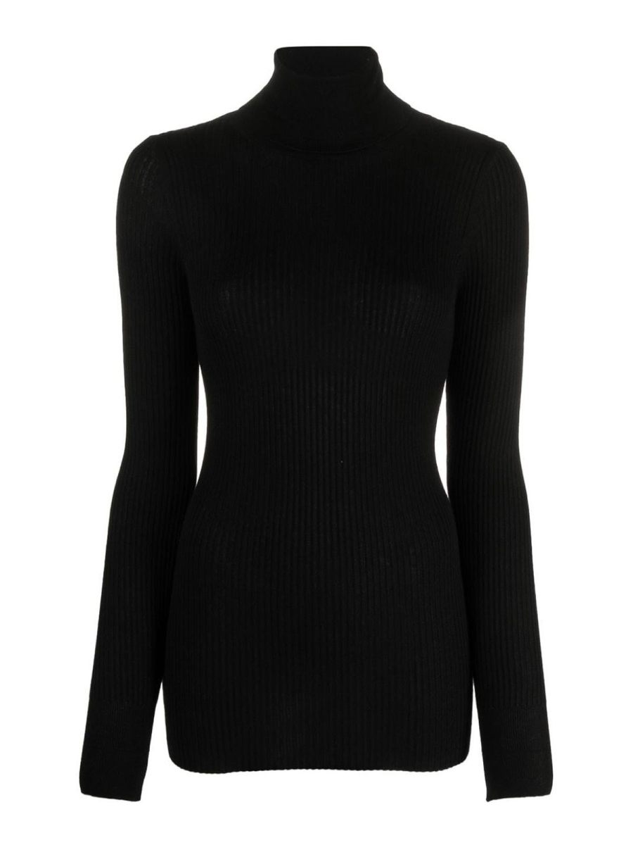 Wild Cashmere Pull Col Roulé - Noir