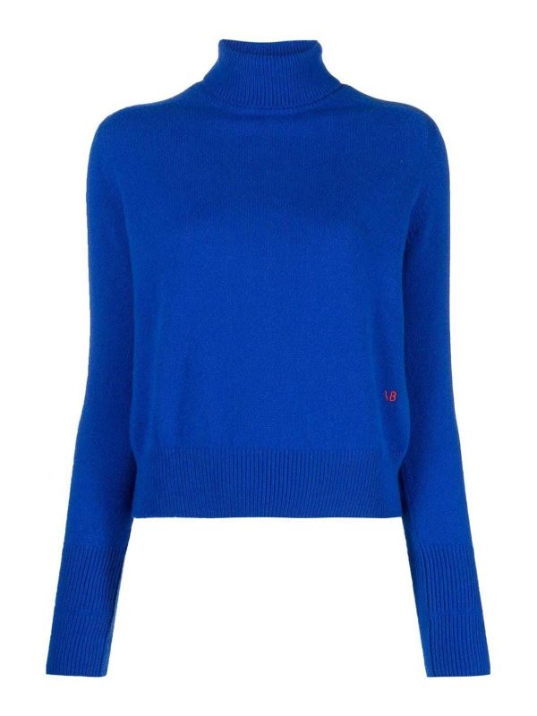 Victoria Beckham Pull Col Roulé - Bleu Clair