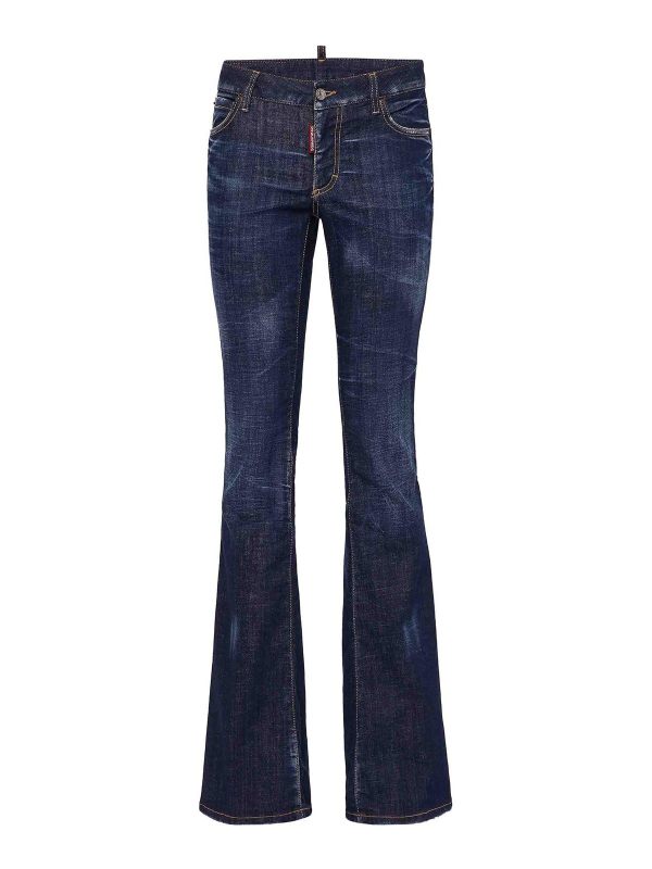 Dsquared2 Jean Bootcut - Bleu Foncé