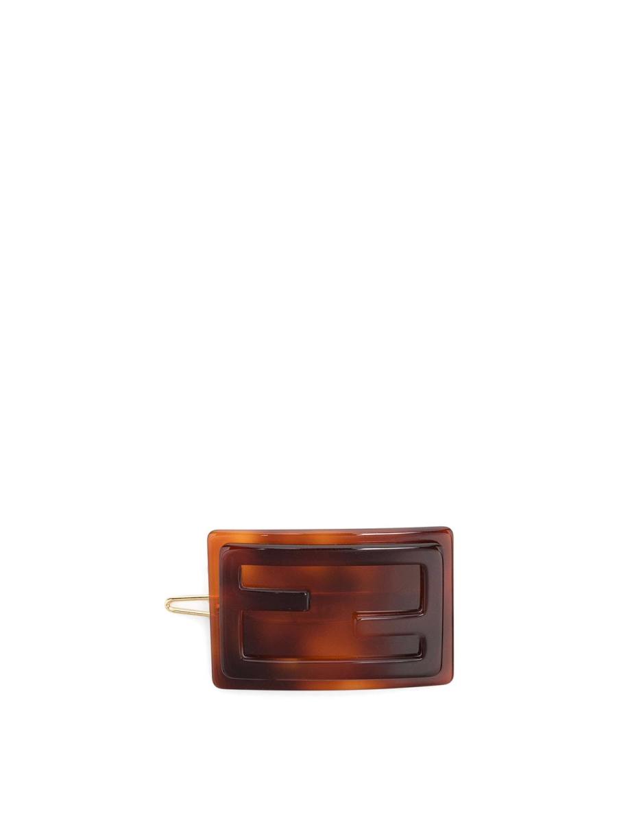 Fendi Jr Logo à clip doré