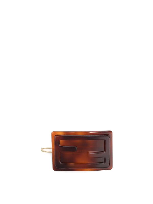 Fendi Jr Logo à clip doré