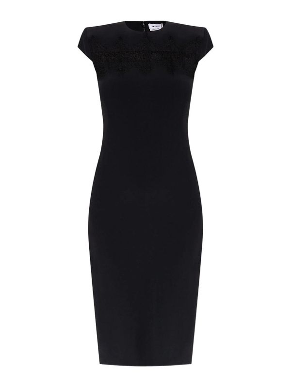 Alexander Mcqueen Robe Au Genou - Noir