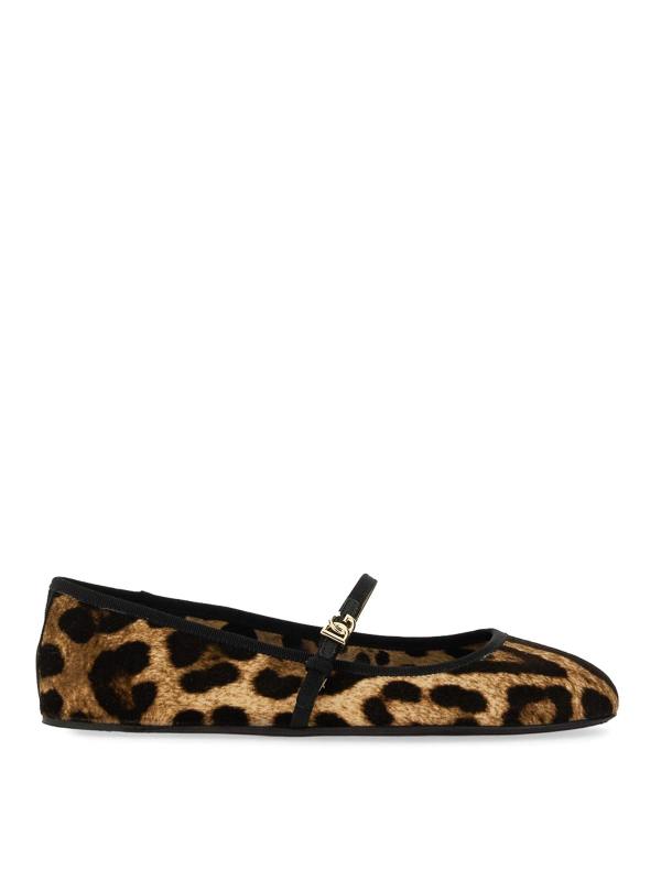 Dolce & Gabbana Jr Ballerines - Imprimé Animal
