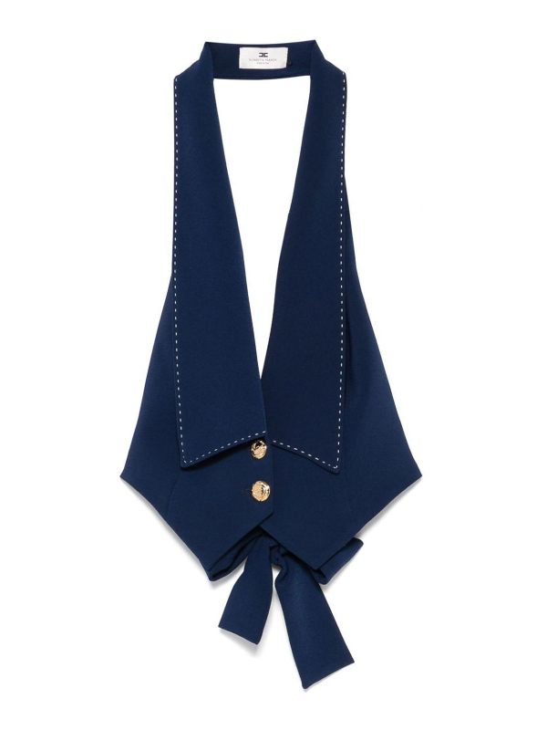 Elisabetta Franchi Gilet - Bleu