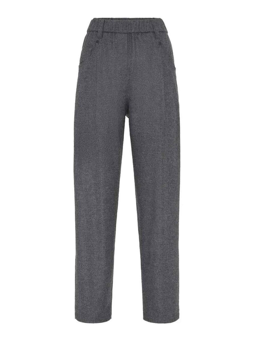 Brunello Cucinelli Pantalons Décontractés - Gris