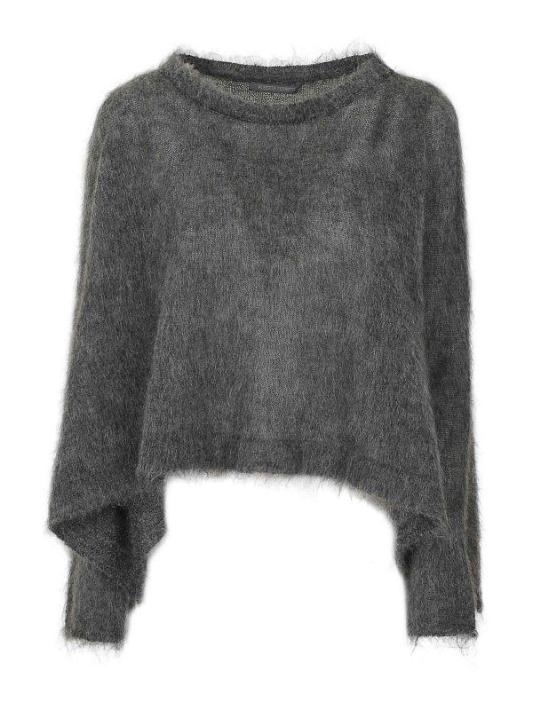 Alberta Ferretti Pull Col Bateau - Gris