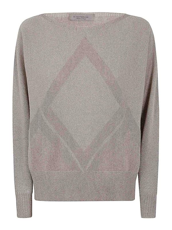 D. Exterior Pull Col Rond - Marron
