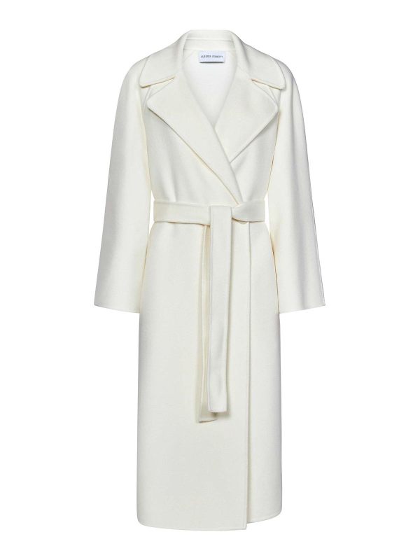 Alberta Ferretti Manteau Court - Blanc