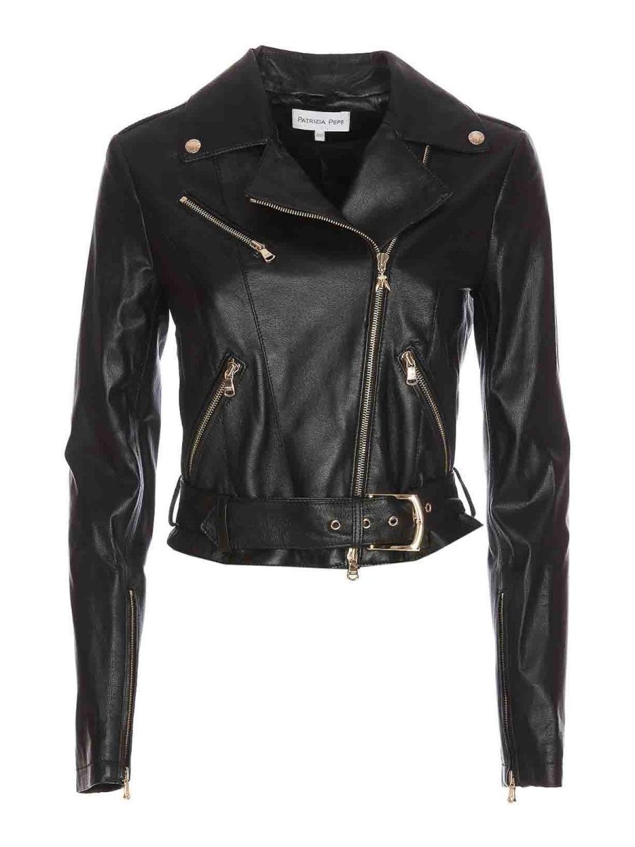 Patrizia Pepe Blouson En Cuir - Noir
