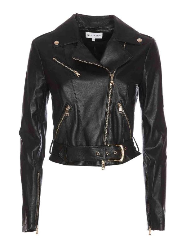Patrizia Pepe Blouson En Cuir - Noir