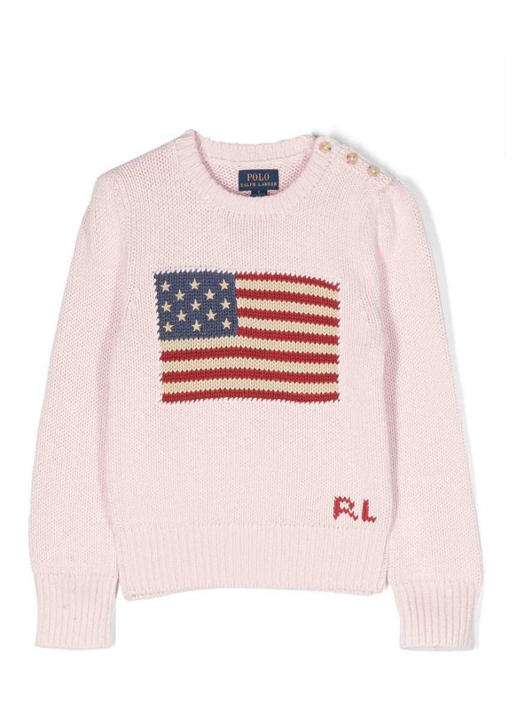 Polo Ralph Lauren Pull Col Bateau - Couleur Chair