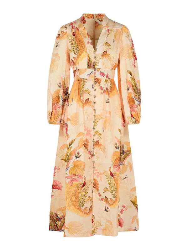 Zimmermann Robe Au Genou - Crème