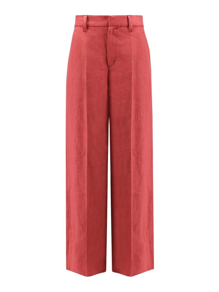 Brunello Cucinelli Pantalons Décontractés - Rouge