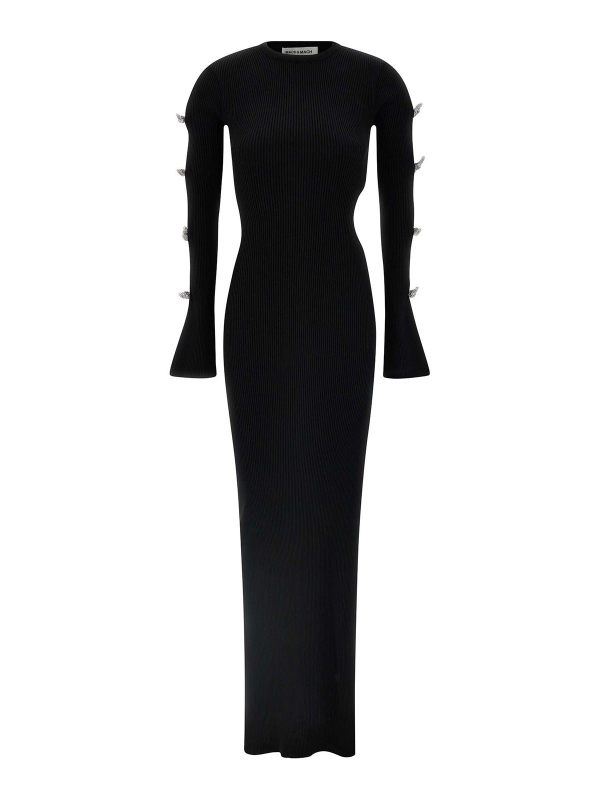 Mach & Mach Robe Au Genou - Noir