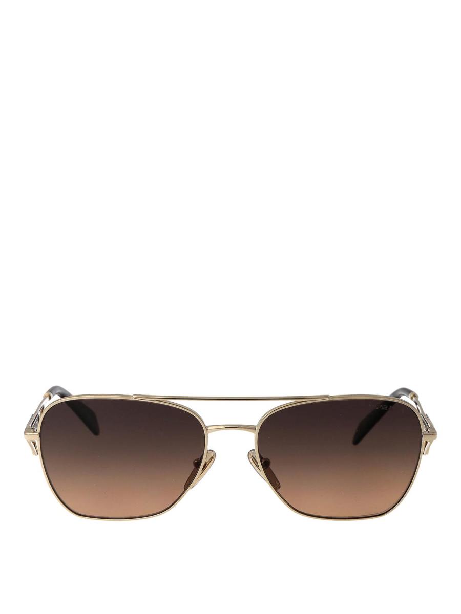 Prada Lunettes De Soleil - Or