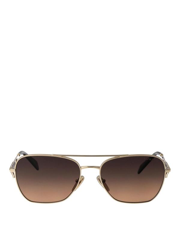 Prada Lunettes De Soleil - Or