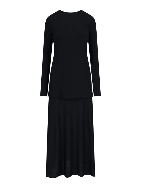 Jil Sander Robe Au Genou - Noir