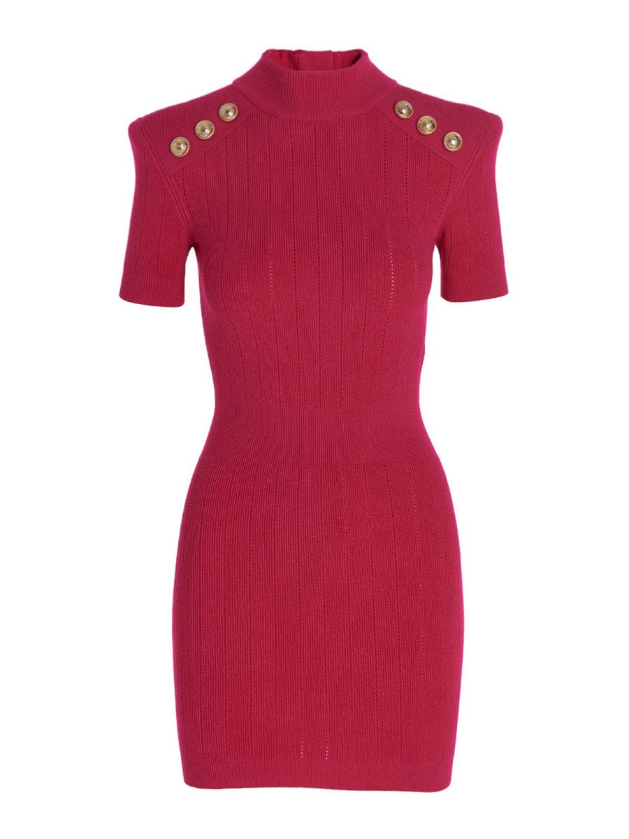 Balmain Robe Courte - Fuchsia