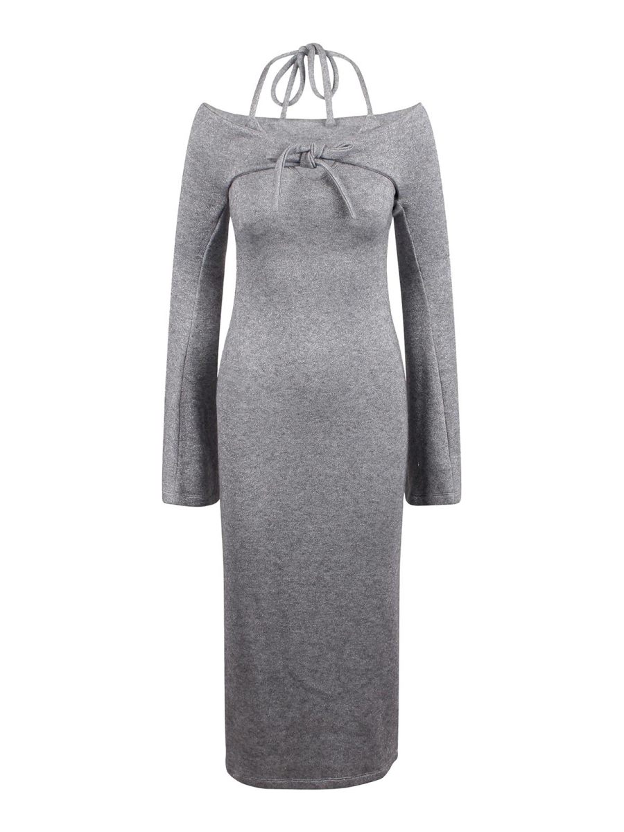 Les Filles D'Eva Robe Au Genou - Gris