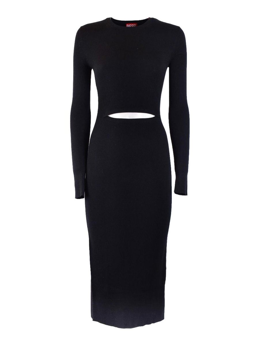 Diesel Robe Au Genou - Noir