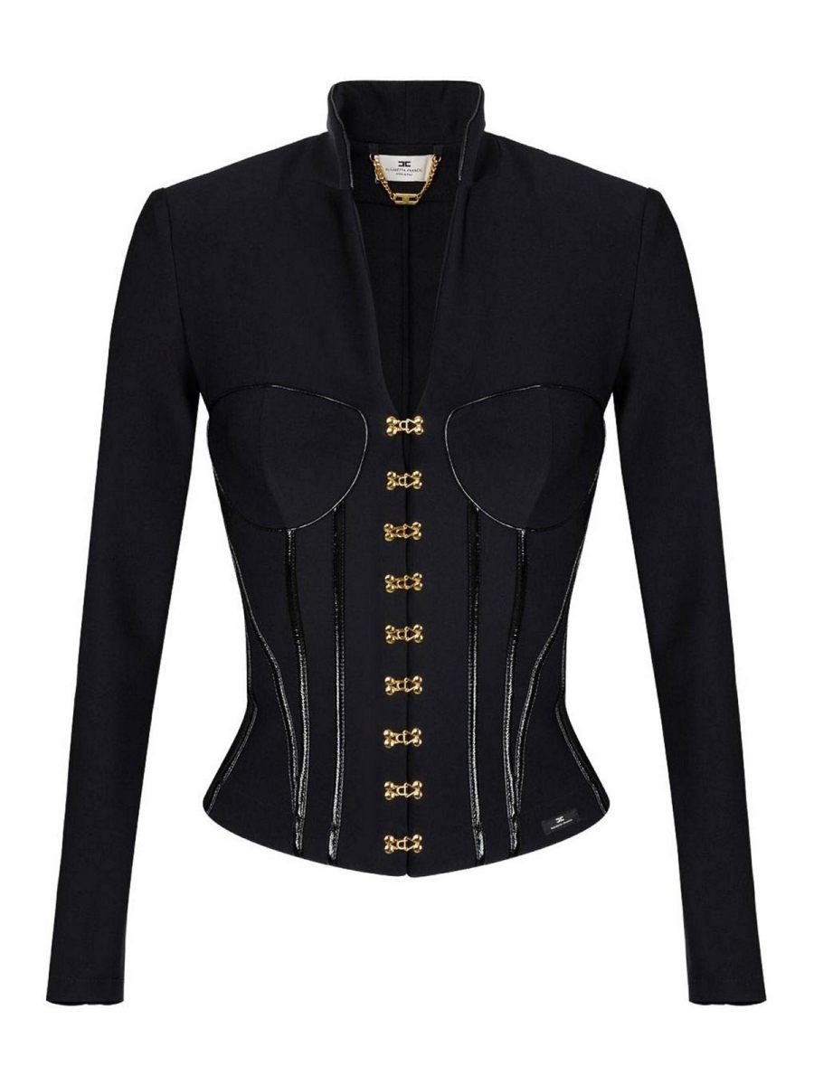 Elisabetta Franchi Veste Casual - Noir