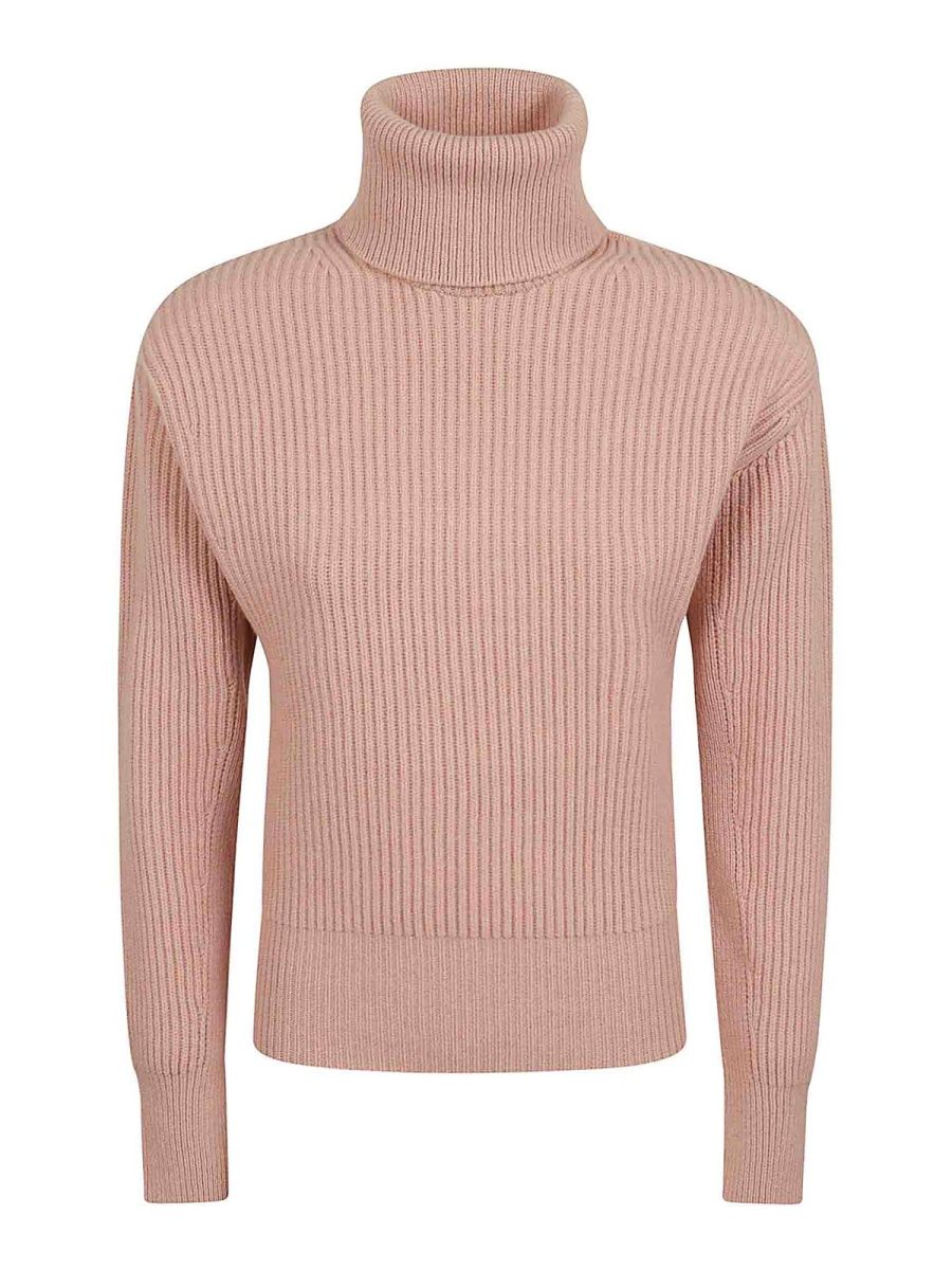 Stella Mccartney Pull Col Roulé - Rose