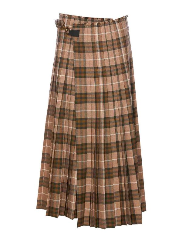 Burberry Jupe Midi - Marron