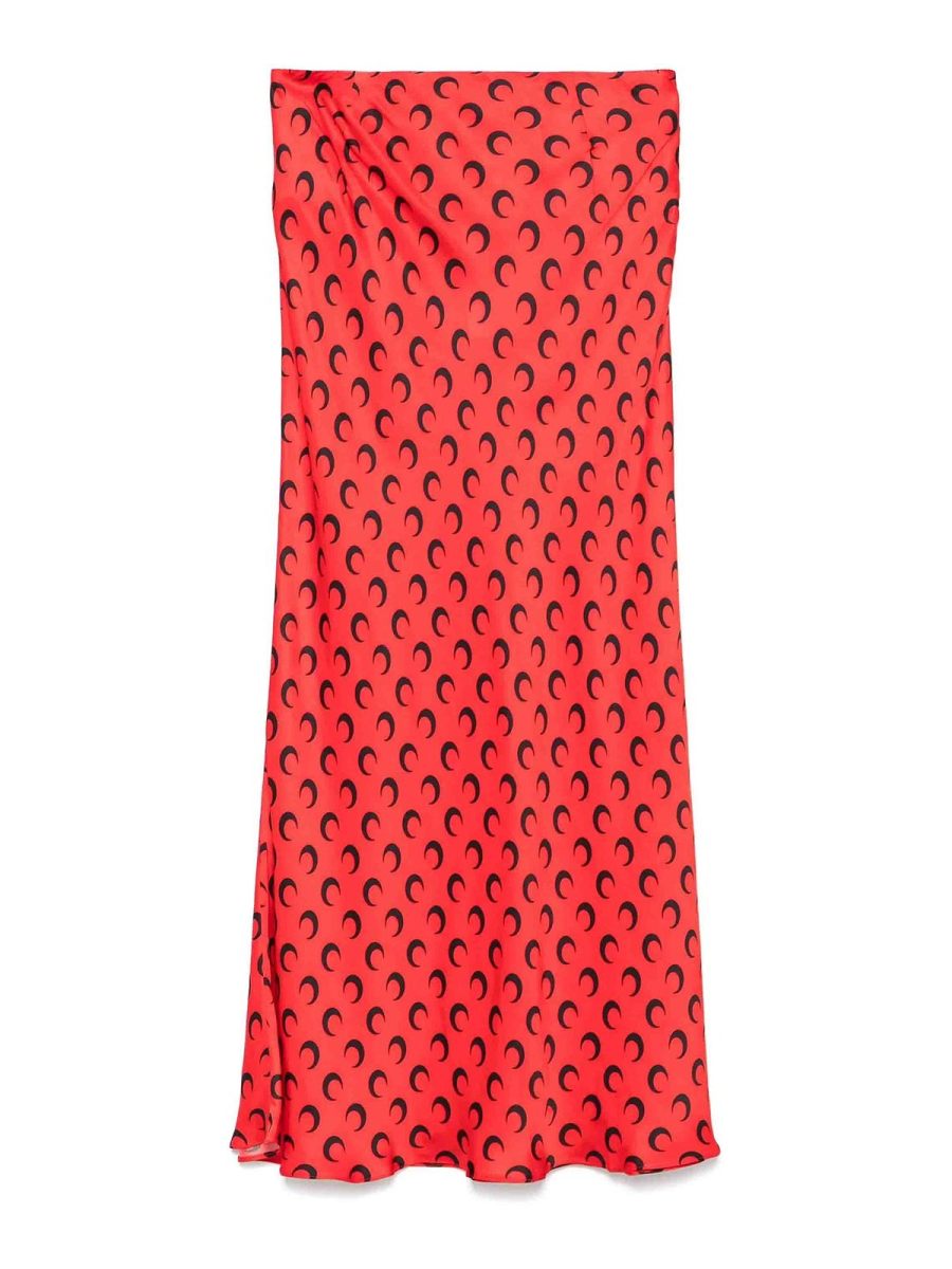 Marine Serre Jupe Midi - Rouge