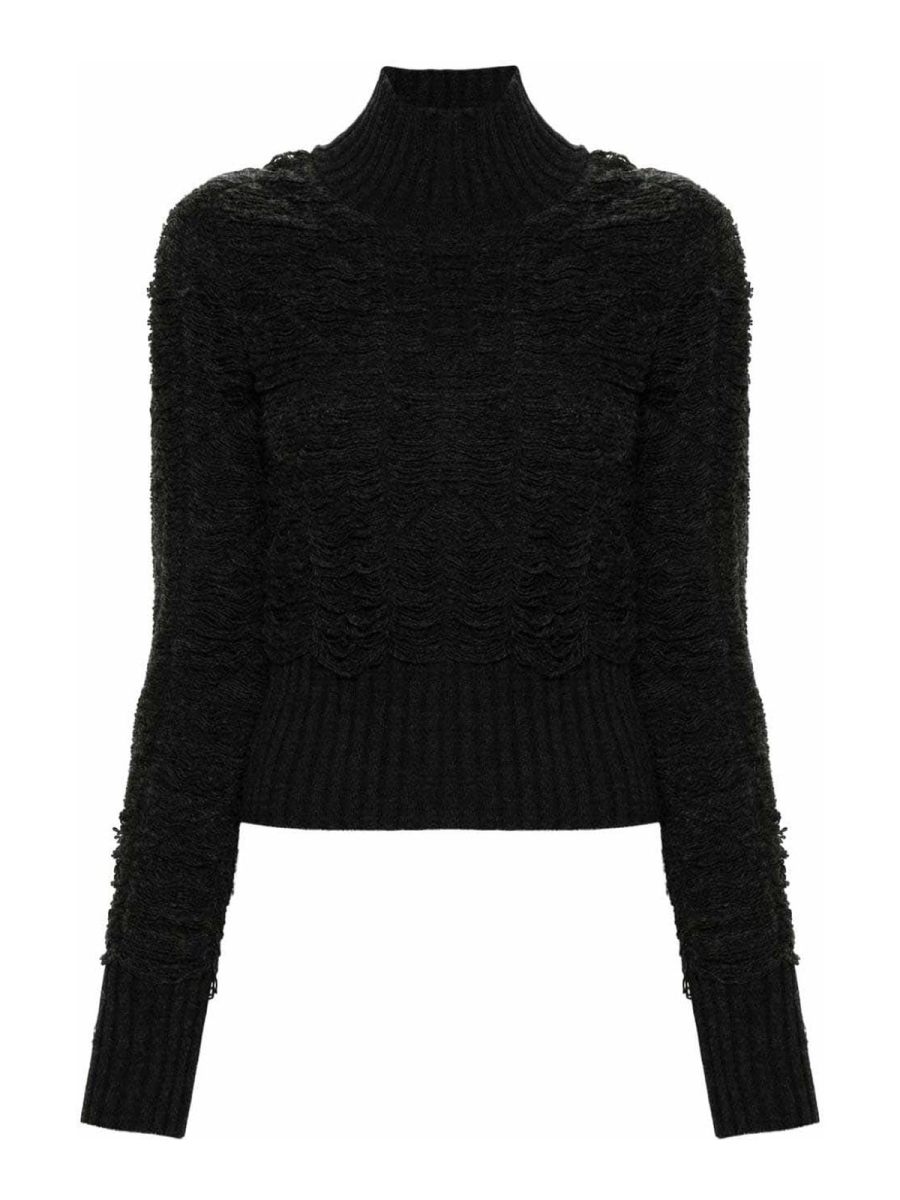 MM6 Maison Margiela Pull Col Rond - Gris