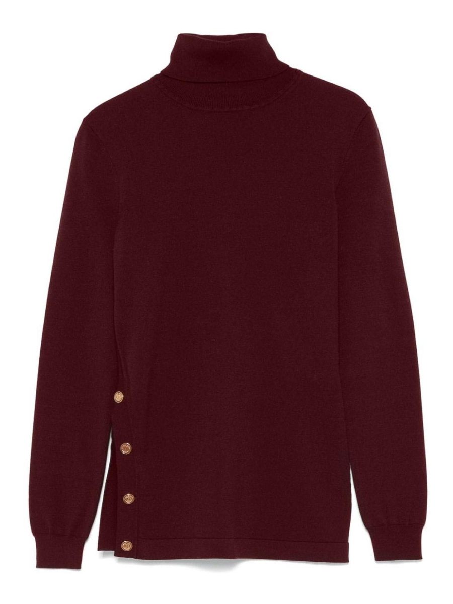 Elisabetta Franchi Pull Col Rond - Rouge