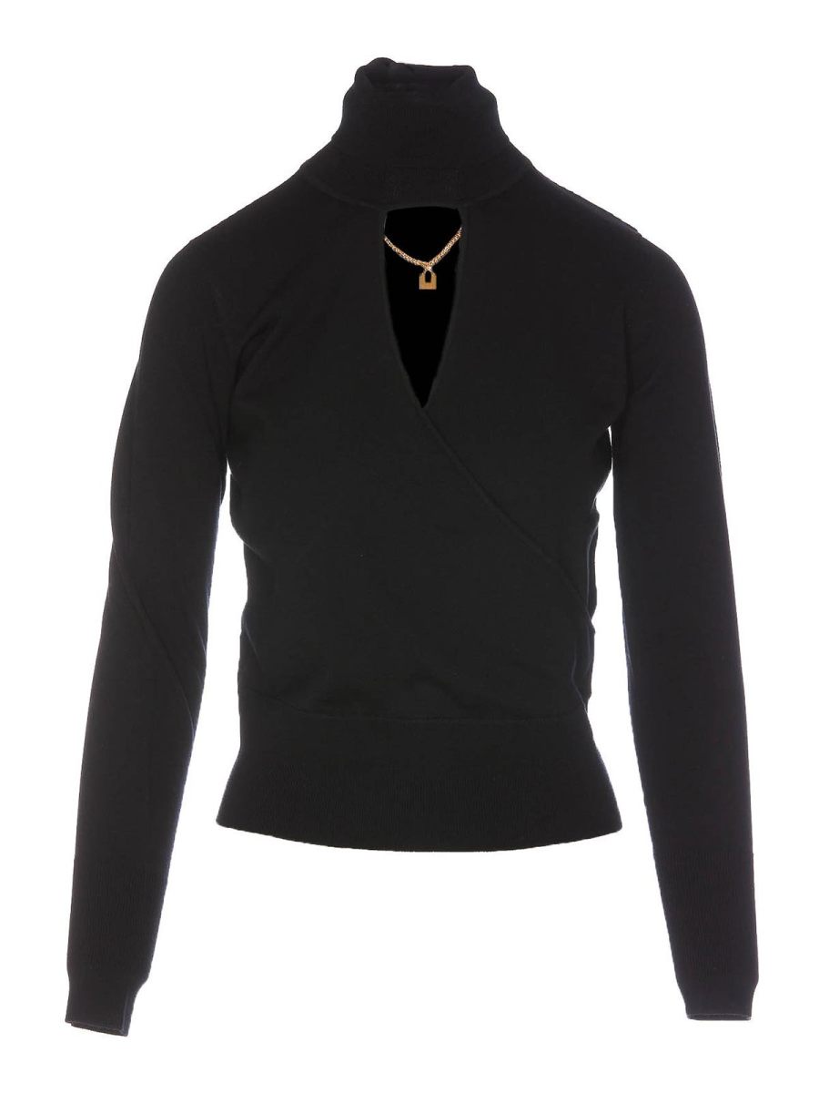 Elisabetta Franchi Pull Col Rond - Noir