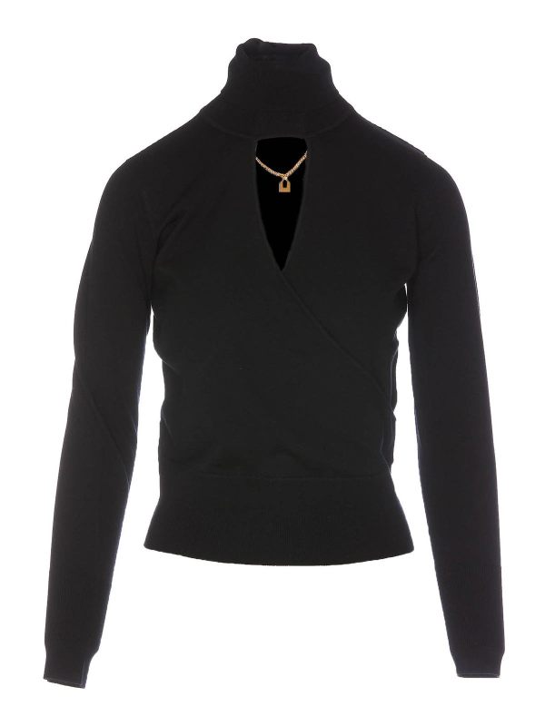 Elisabetta Franchi Pull Col Rond - Noir