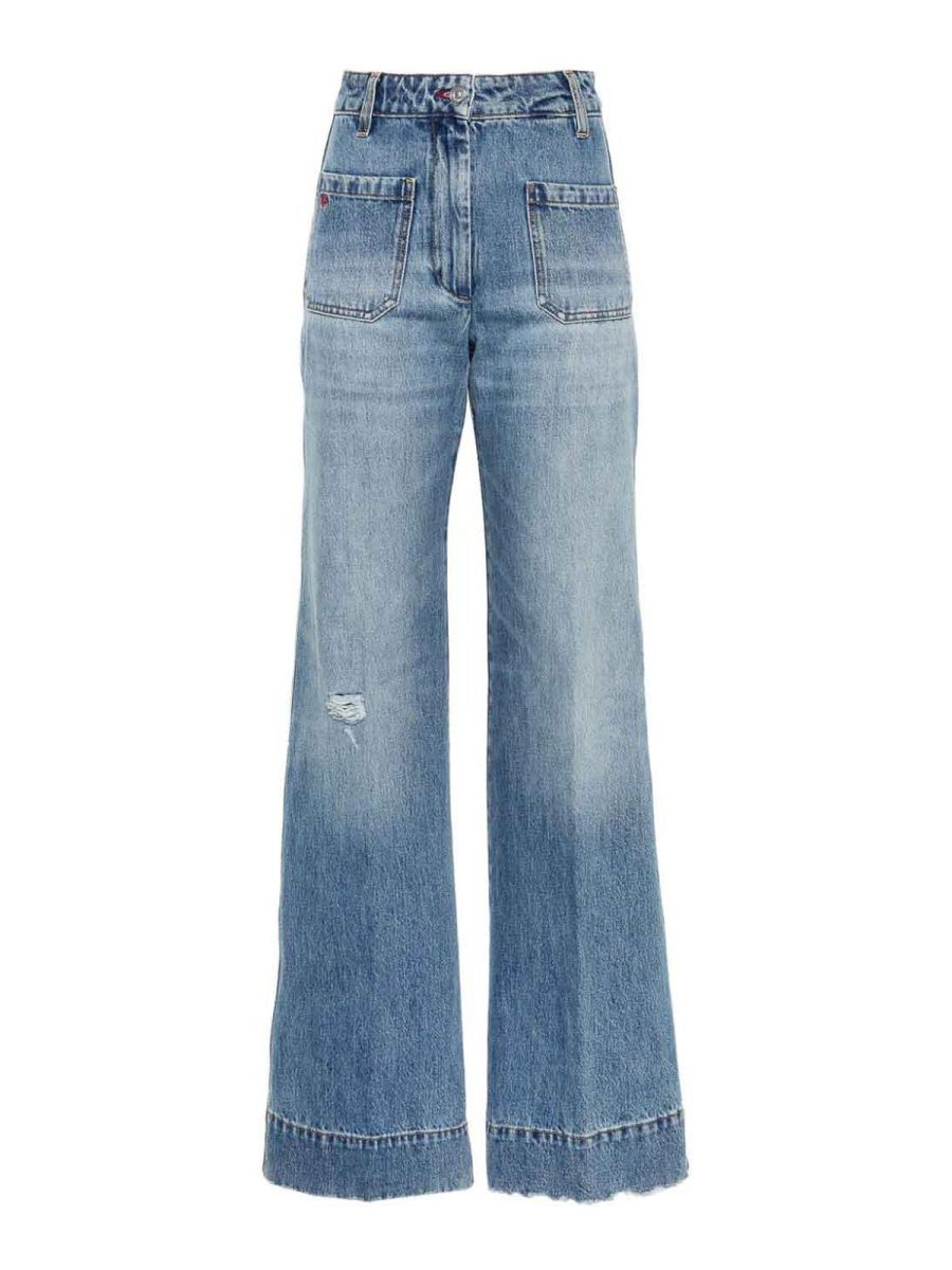 Victoria Beckham Jean Droit - Bleu